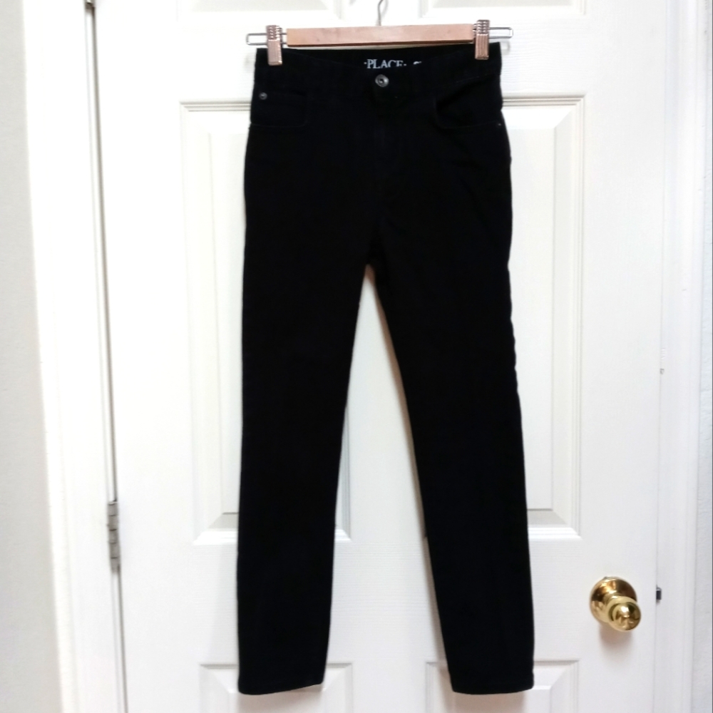 Place Black Kids Skinny Jeans with Waist Adjusters